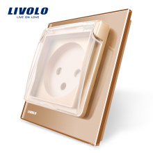 Livolo EU Estándar Israel Toma de corriente con cubierta impermeable AC 100 ~ 250V 16A VL - C7-C1ILWF-13